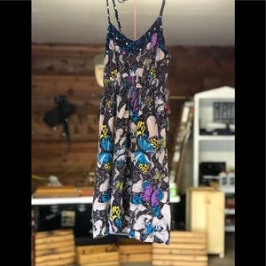 Spaghetti Strap Butterfly Sun Dress